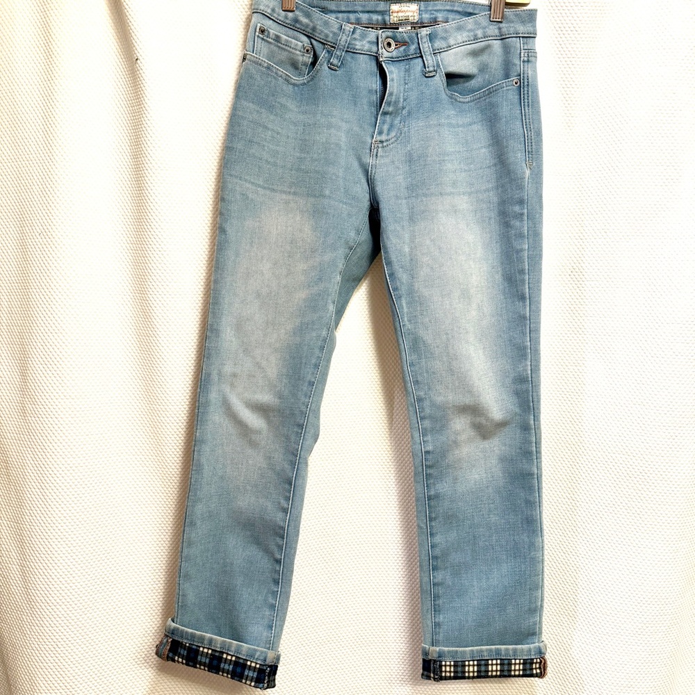 Weatherproof Vintage flannel lined blue jeans W6 L30